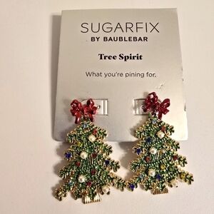 NWT Sugarfix Christmas "Tree Spirit" Earrings